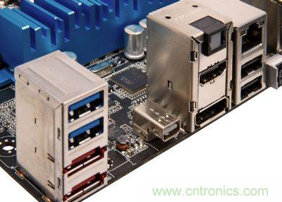 在高檔、新穎的主板，已經(jīng)開始搭載Thunderbolt高速傳輸接口