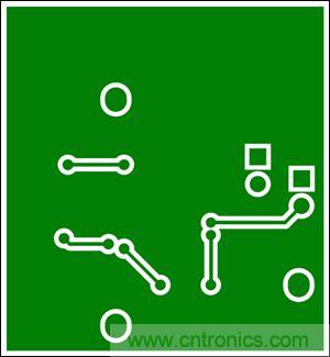圖6：兩層板布線(底層)，器件為TSSOP封裝