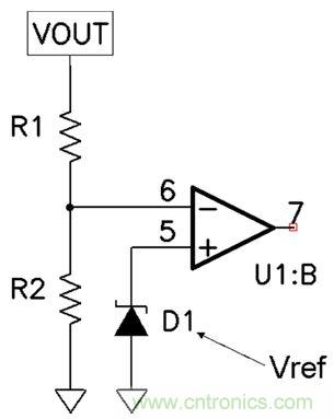 輸出精度是分壓器比、基準(zhǔn)精度和誤差放大器補(bǔ)償?shù)暮瘮?shù)