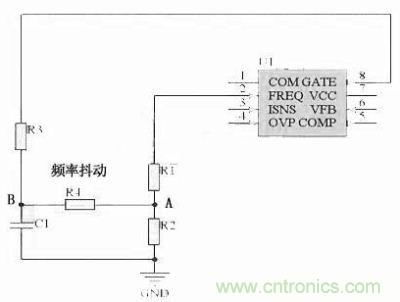對于采用單顆鏡像電阻設(shè)定頻率，比如IR1150