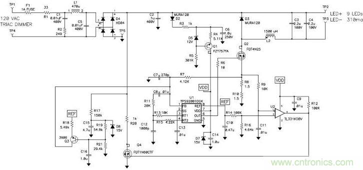 降壓調(diào)節(jié)器實(shí)現(xiàn)一個簡單的離線LED驅(qū)動器