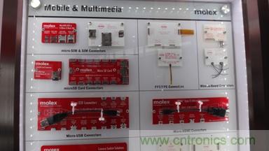 Molex MicroSIM、MicroSD、MicroUSB和MicroHDMI連接器