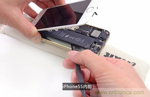 土豪金iPhone 5S拆解：內(nèi)部結(jié)構(gòu)升級(jí)，維修難度增加