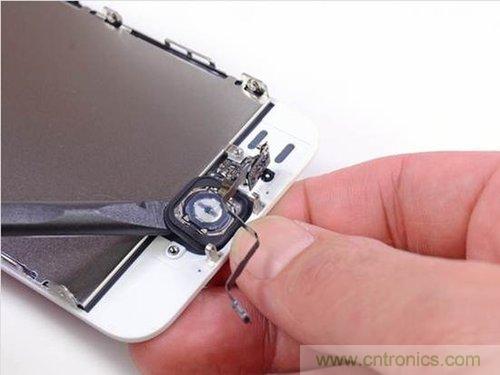 土豪金iPhone 5S拆解：內(nèi)部結(jié)構(gòu)升級(jí)，維修難度增加