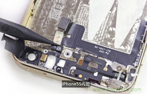 土豪金iPhone 5S拆解：內(nèi)部結(jié)構(gòu)升級(jí)，維修難度增加