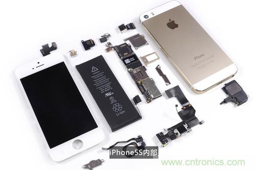土豪金iPhone 5S拆解：內(nèi)部結(jié)構(gòu)升級(jí)，維修難度增加