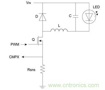 驅(qū)動單顆LED或LED燈串的降壓技術(shù)。