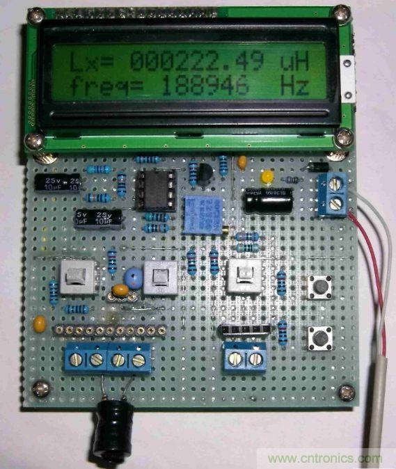 DIY集電容、電感和頻率為一體的測量儀器