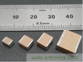 StackiCap的各規(guī)格產(chǎn)品尺寸：1812，2220，2225和3640