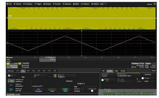 使用TIE參數(shù)軌跡可以繪制出PM波形每個(gè)周期的瞬時(shí)相位與時(shí)間的關(guān)系圖，從而實(shí)現(xiàn)對(duì)調(diào)相信號(hào)的解調(diào)。