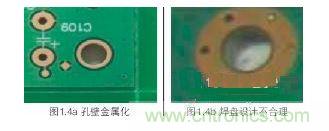 螺絲孔金屬化，焊盤設(shè)計不合理