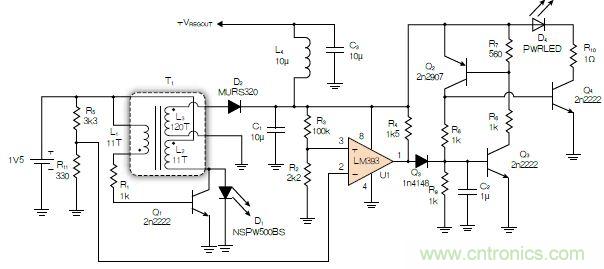 神級反激式開關電源，在1.1V電壓下點亮了HBLED燈！