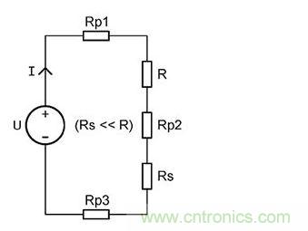 帶簡(jiǎn)單的阻性負(fù)載電流監(jiān)視功能的典型電源控制應(yīng)用。