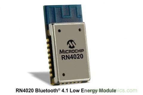 Microchip公司的RN4020模塊集成了包括天線在內(nèi)完整的低功耗藍牙射頻電路。RN4020采用密封的10mm x17mm x 2mm封裝，內(nèi)置有板載陶瓷天線、2.4GHz的低功耗藍牙收發(fā)器、帶完整的嵌入式低功耗藍牙協(xié)議棧的微控制器以及UART和USB接口。