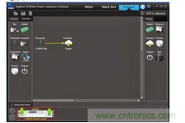 在圖形化軟件中生成一個(gè)能量限制設(shè)置，并加載到安捷倫APS 電源