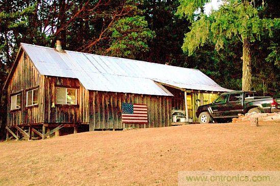 圖1：位于加州北部的小木屋。