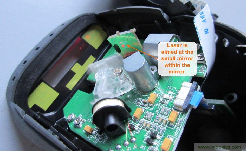 拆解45美元的藍(lán)牙無線條碼掃描槍，發(fā)現(xiàn)里面鏡中有鏡