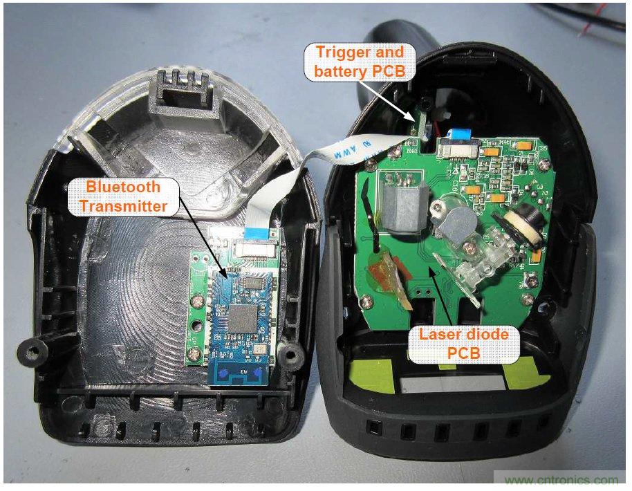 拆解45美元的藍(lán)牙無線條碼掃描槍，發(fā)現(xiàn)里面鏡中有鏡