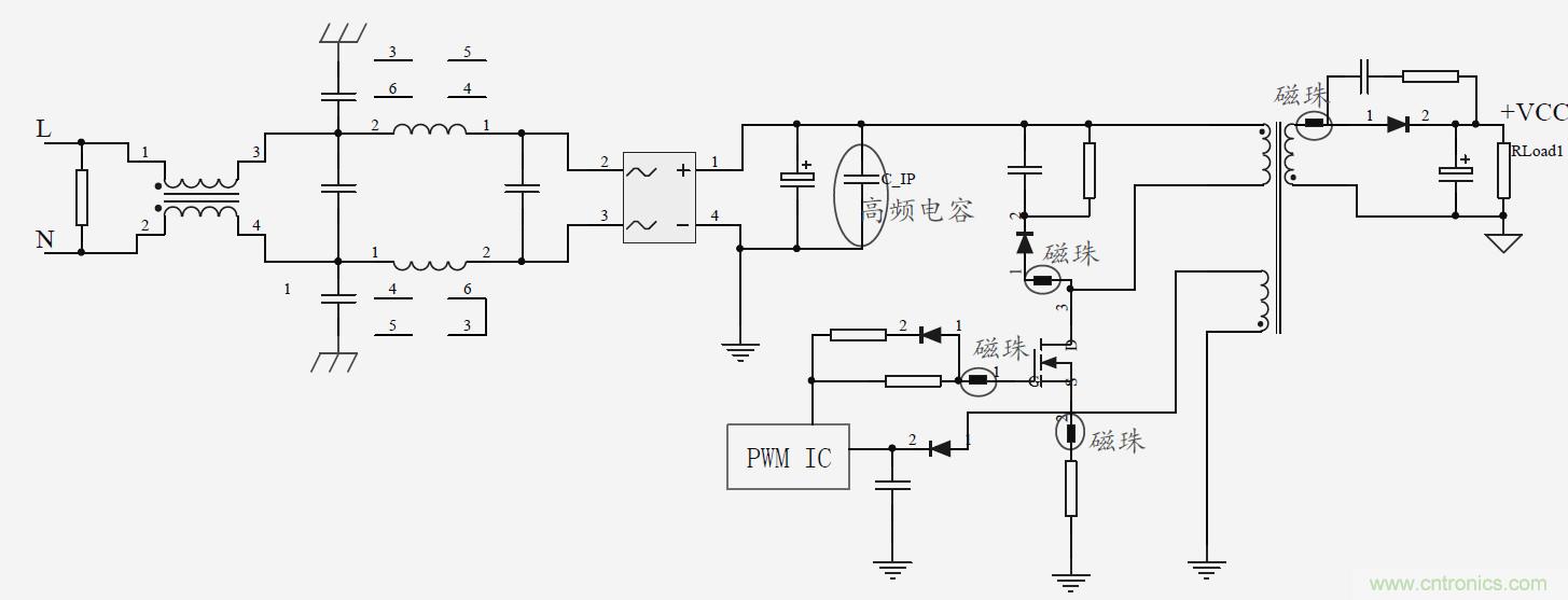 如何改善開關(guān)電源電路的EMI特性？