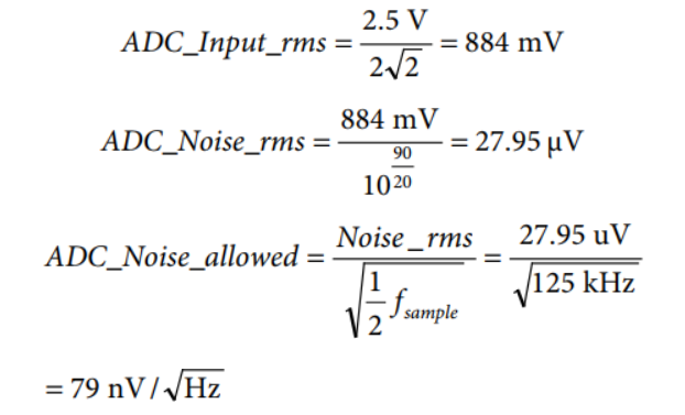 為實(shí)現(xiàn)正確信號調(diào)理的噪聲計算