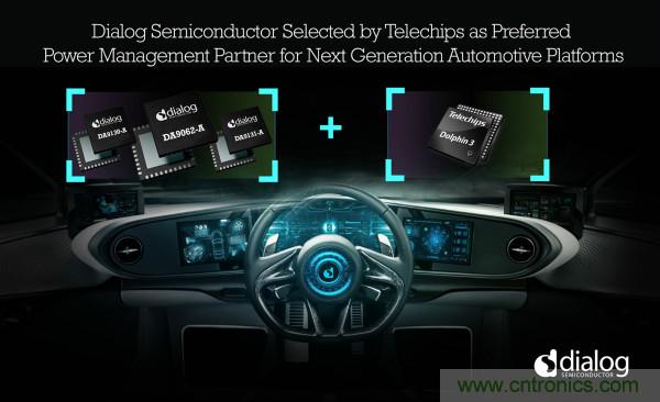 Dialog成為Telechips優(yōu)選電源管理合作伙伴，助力下一代汽車平臺(tái)