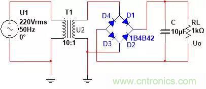 如何選擇單相橋式整流濾波電路中的電容電阻？