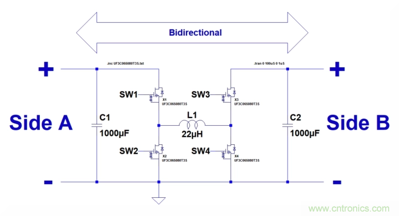 如何使用碳化硅MOSFET設(shè)計(jì)雙向降壓-升壓轉(zhuǎn)換器？