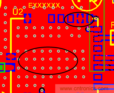 如何引腳接地十字焊盤，過孔完全接地?