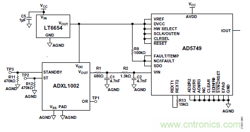 10kHz MEMS加速度計，提供4mA至20mA輸出，適合狀態(tài)監(jiān)控應(yīng)用