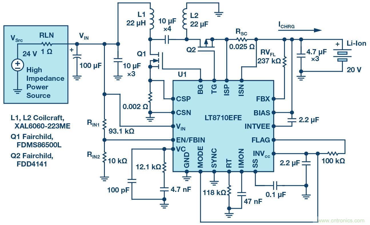 LT8710多功能 DC/DC控制器解決了高阻抗、超長工業(yè)電源線的電壓降問題