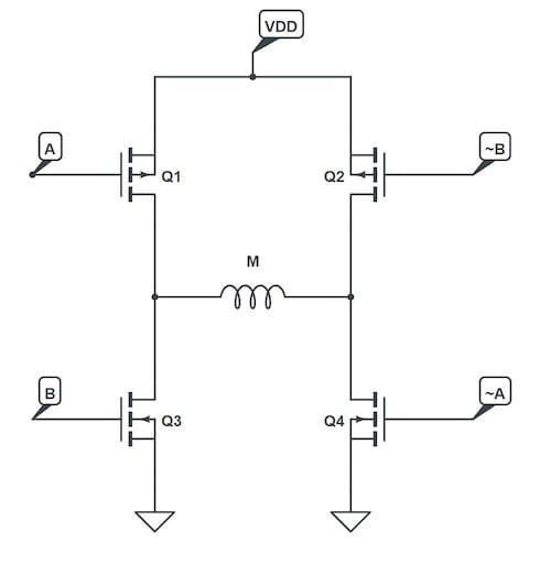 使用互補(bǔ)PWM、擊穿和死區(qū)時(shí)間的 H 橋直流電機(jī)控制