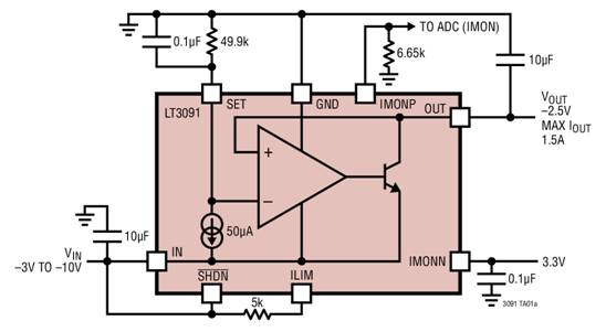利用LT3080x電流源基準(zhǔn)線性穩(wěn)壓器停機 利用LT3080x電流源基準(zhǔn)線性穩(wěn)壓器停機