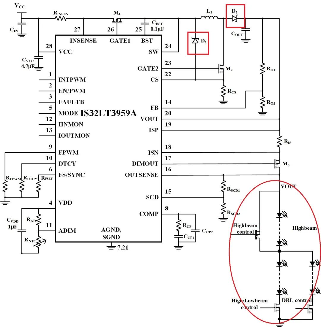 如何解決單芯片驅(qū)動HB/LB/DRL,LED負(fù)載切換電流過沖？