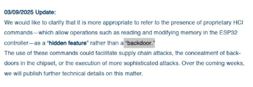 樂鑫ESP32系列芯片被曝存在“后門”？官方緊急回應(yīng)